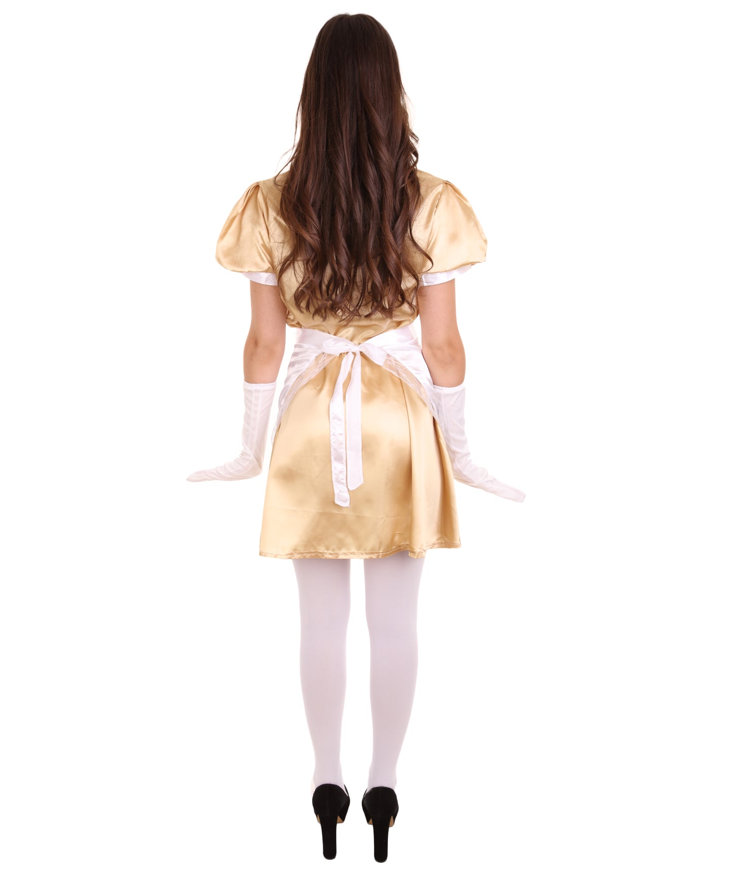 大人用女性の JCO-328_6 フレンチエプロンメイド制服 ゴールド コスプレコスチューム