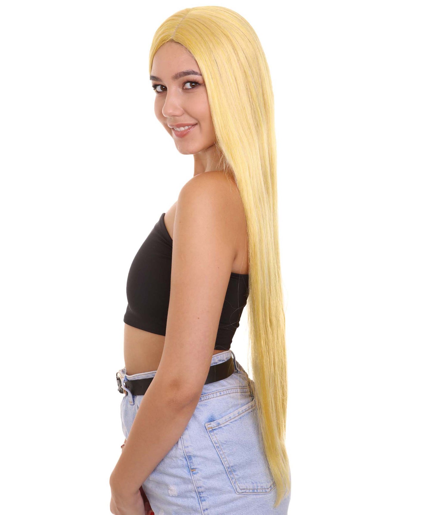 ハロウィンパーティープレミアム H-5253 女性用ロングレングスブロンドセレブリティウィッグ ブロンド