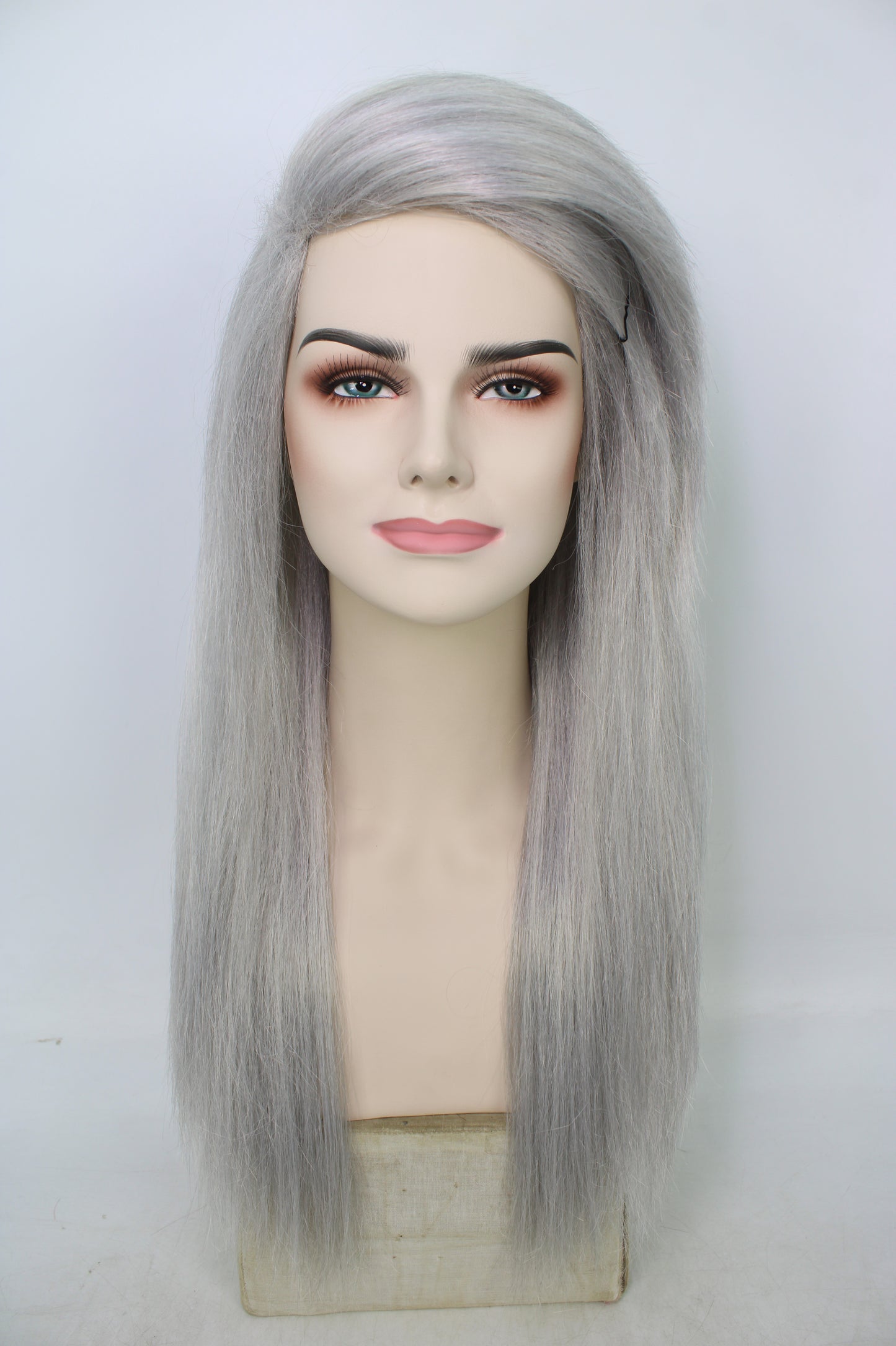 女性用ロングストレートサイドパートコスプレウィッグ ダークグレー H-5220_18 ファンシースタイル プレミアムハロウィンパーティーウィッグコレクション