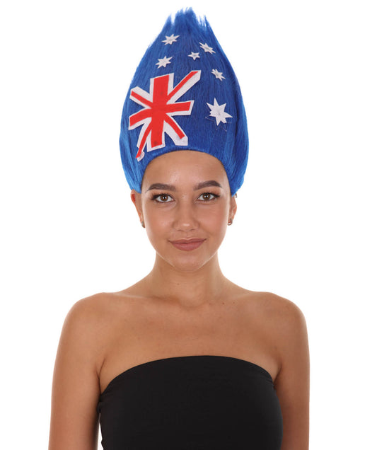 Wigs2you ハロウィンパーティープレミアム H-1795 着け心地が良い とても快適 女性用コスプレウィッグ オーストラリア国旗 トロールズスタイル