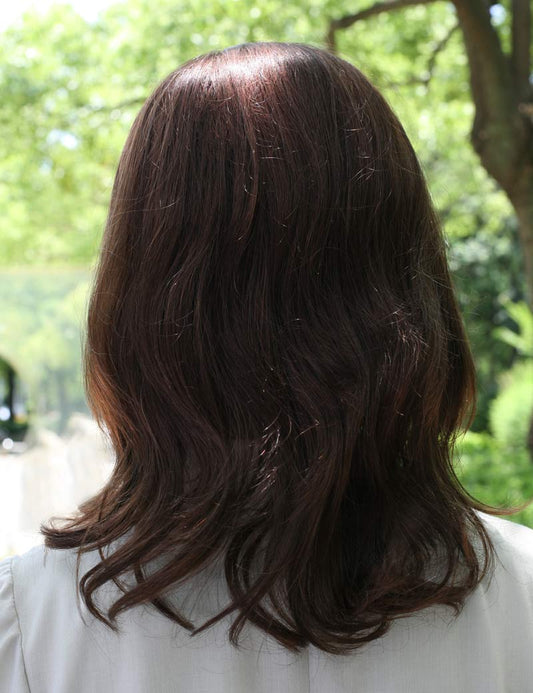 人毛100% | ストレートロングボブウィッグ | 毛先が内巻きでフェミニン | ウィッグネット付き HH-122