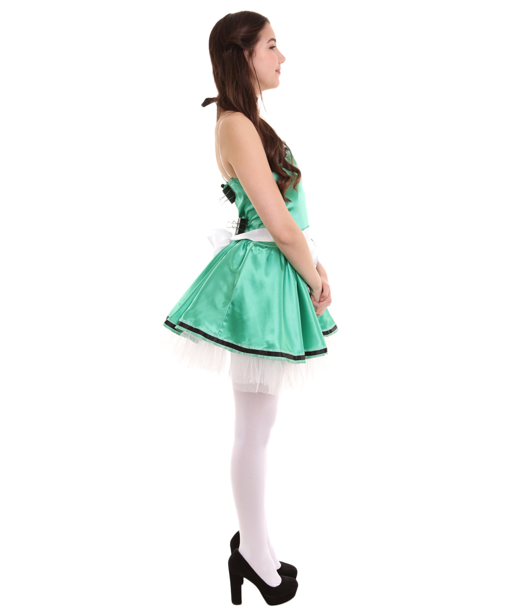 女性用 JCO-344_7 フレンチメイド制服コスプレ グリーンコスチューム