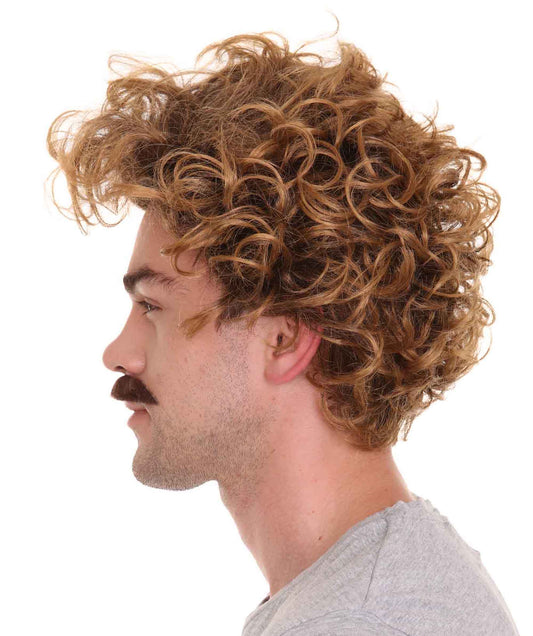 ハロウィンパーティプレミアムメンズ H-5558 プロレスリング ルチャドール アフロウィッグとヒゲ