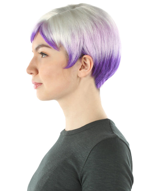 大人向け女性用 H-5787 スペース ムービー フランチャイズ アニメーション ウォリアー マルチカラー ピクシーウィッグ 難燃性合成ファイバー