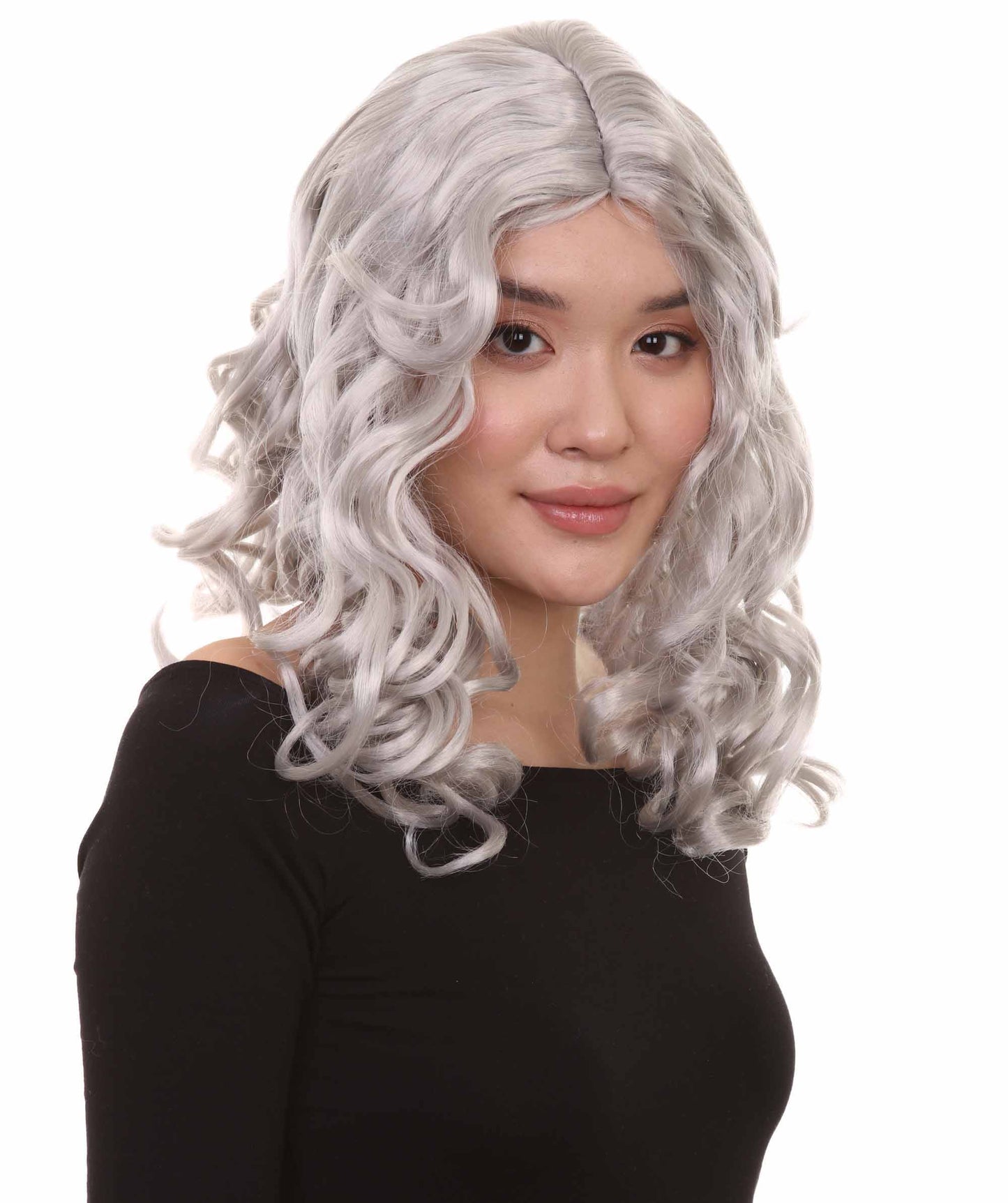 Wigs2you ハロウィンパーティープレミアムレディース H-1099 とても快適なアリスウィッグ 鏡の国のアリス グレー色