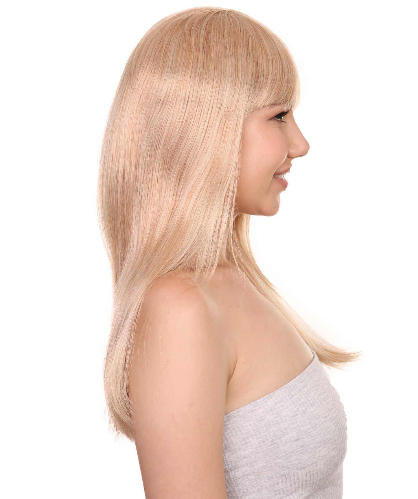 Wigs2you ハロウィン パーティー プレミアム レディース H-1061 とても快適なグラマー グリーン ウィッグ ゴールデン ブロンド カラー