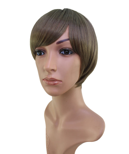 W-569,耐熱商品☆simple is bestスッキリとナチュラル さらさらボブ,ウィッグネット付き