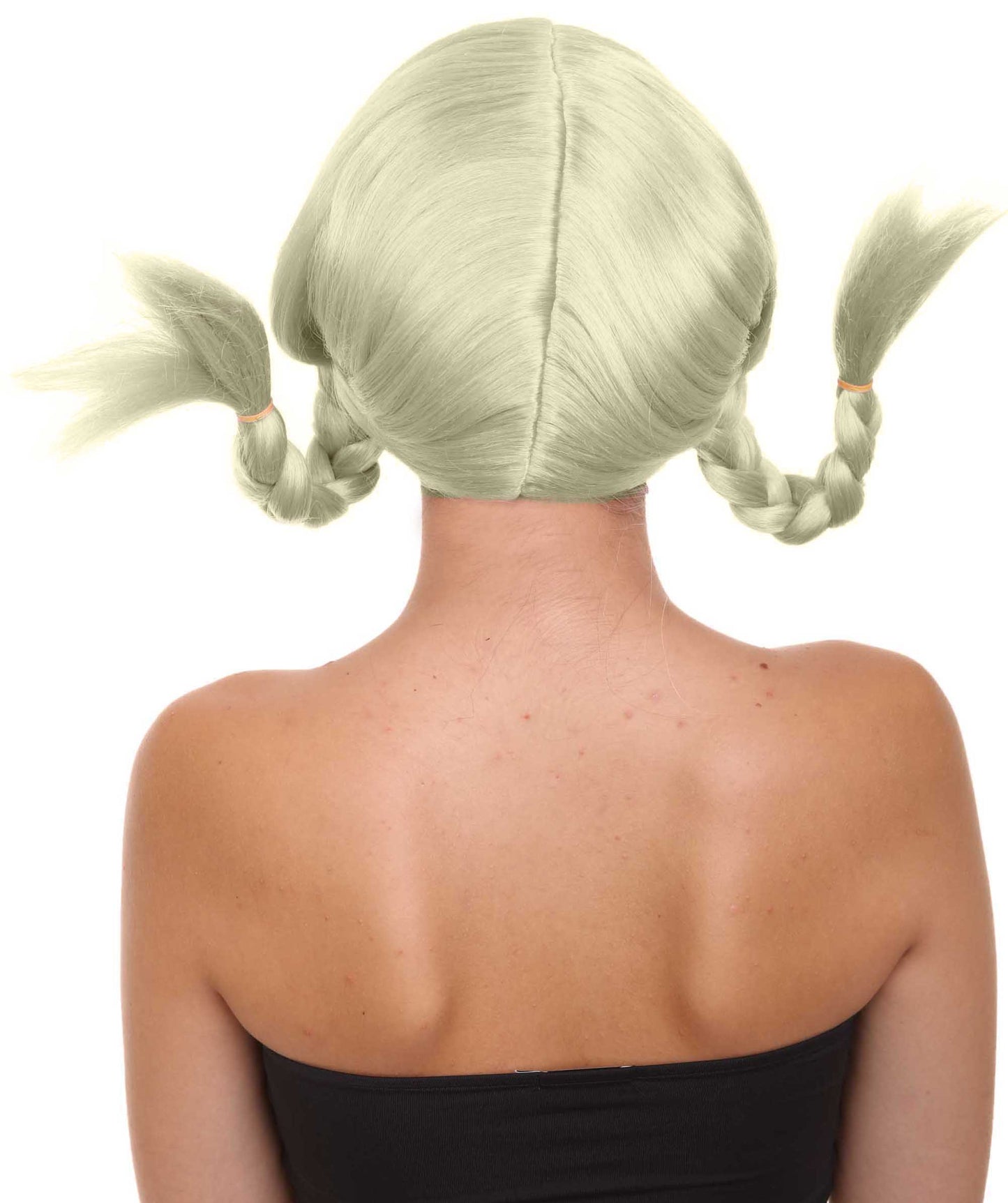 ピッピブラウンガール女性用ウィッグ H-1649 編み込みコスプレハロウィンウィッグ プレミアム通気性キャップレスキャップ