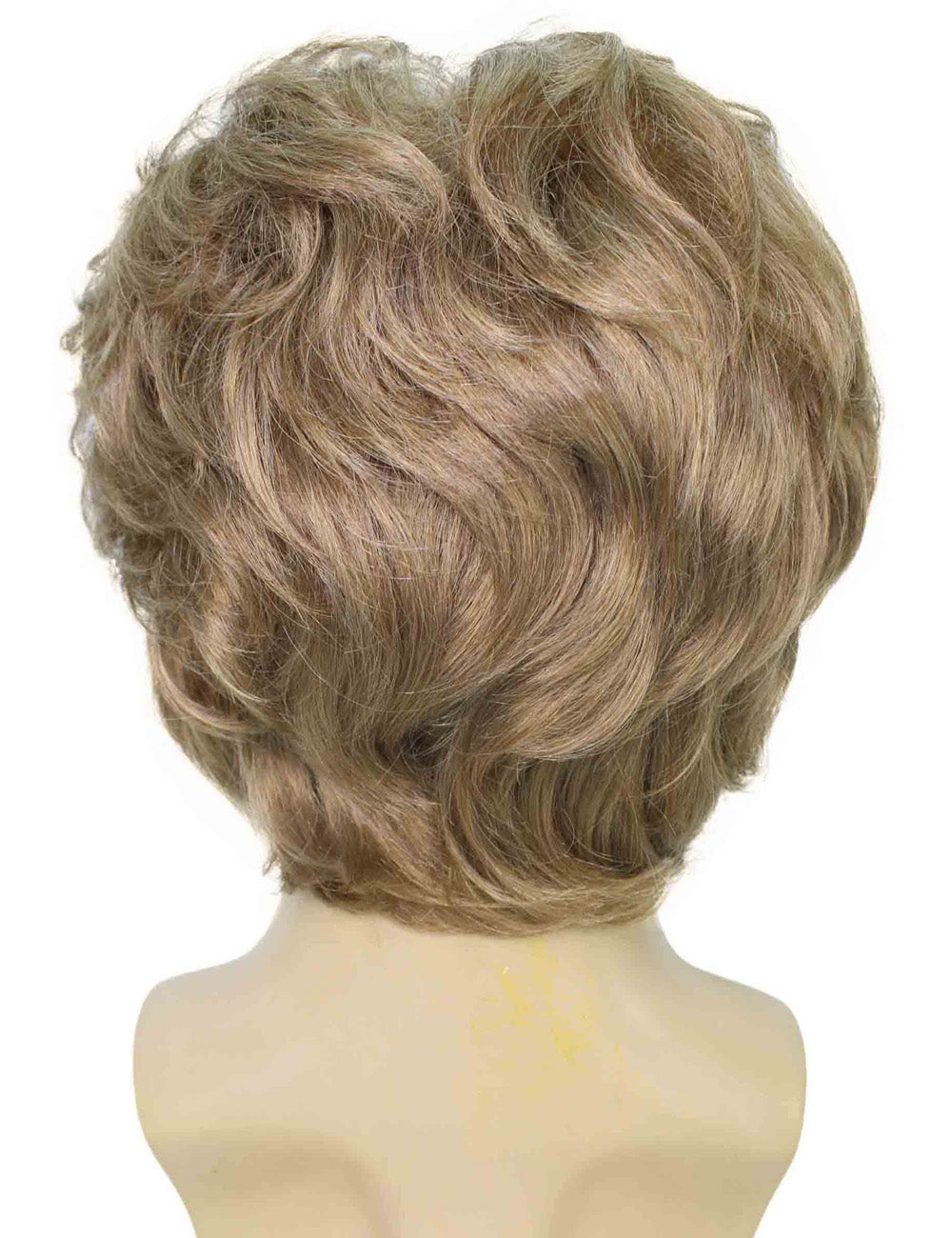 ハロウィンパーティー プレミアム 大人用 男性の「Careless Whisper WHAM」の軽い茶色のカーリーパーマウィッグ H-5693