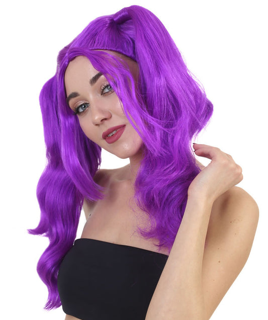 Wigs2you ハロウィンパーティー プレミアム レディース H-751 ドリー ピグテール ウィッグ ネオンパープル色