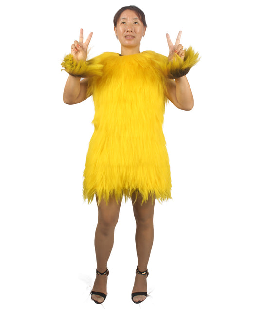 女性 JCP-213_5 の毛むくじゃらの戦士エイプ軍事リーダー抵抗戦闘機イエローコスプレコスチューム