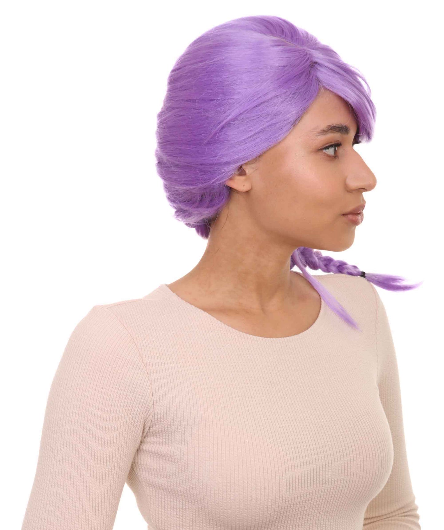 Wigs2you ハロウィン パーティー プレミアム レディース H-1169 とても快適なライラック編み込みウィッグ