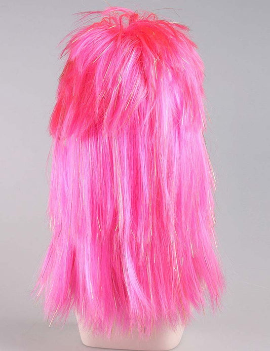 ハロウィン パーティー オンライン 80 年代のパンク メタル ロッカー マレット ウィッグ、ユニセックス、複数のカラー オプション | HPO | H-364