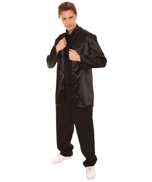 大人向け男性用 JCO-114_1 中国の伝統的な武道 カンフー ブラック ユニフォーム コスチューム ブラック コスプレ コスチューム