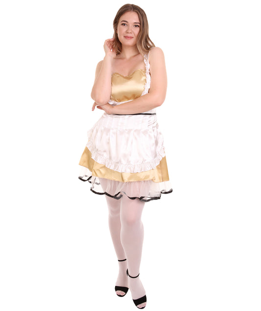 大人用女性 JCO-329_5 セクシーなフレンチメイド制服 ゴールド コスプレ コスチューム