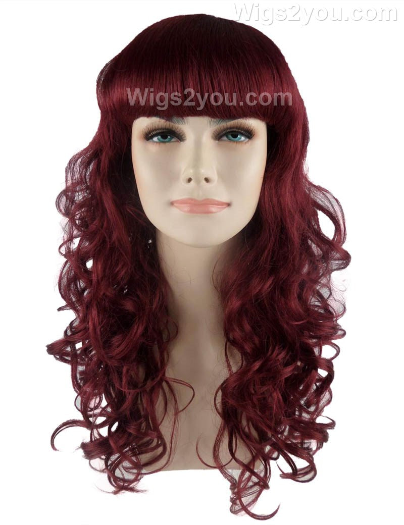 Wigs2you ハロウィンパーティープレミアム H-811 バットマン 女性ジョーカーウィッグ バーガンディカラー