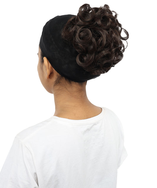 Wigs2you W-8478 シニヨンバンウィッグ _ 5" カール合成ヘアピース、バレッタ付き _ エレガントアップスタイル