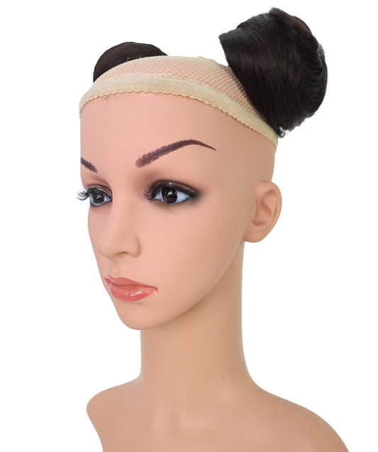 Wigs2you W-8484 ヘアシュシュ ファッション バン | 耐熱性 ブラック 6.5インチ メッシーヘアピース