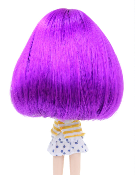 BDドールウィッグ 頭を包み込む大きなワンカールボブスタイルです ツヤツヤサラサラ! B-154