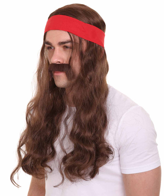 ハロウィンパーティープレミアム メンズ H-3590 シップアホイ パイレート ウィッグ ウィッグ アンド マスタッシュ