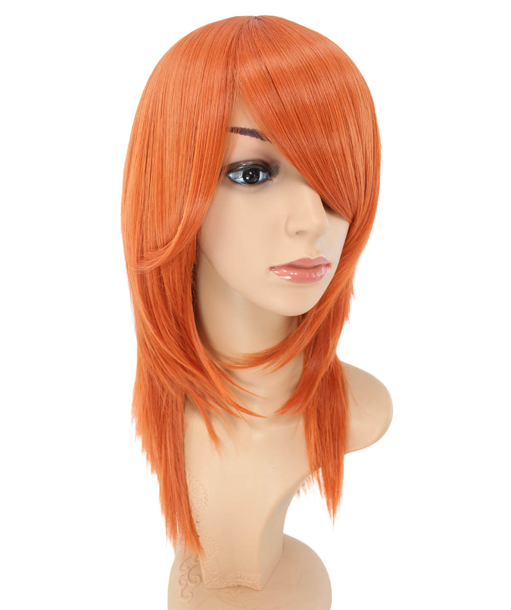 レディースファッション C-071 ロングストレート C-ワインレッド コスプレヒートスタイラブルウィッグ
