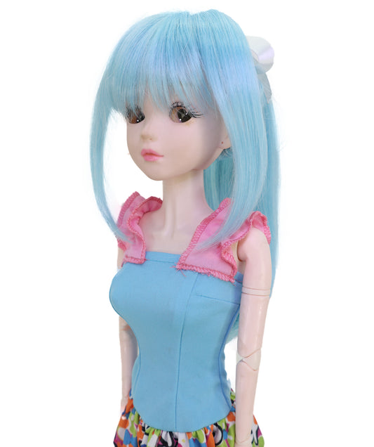 Wigs2you WD40-032 ライトブルー ツインテール ドール用ウィッグ - 10インチ 耐熱性 人工毛 BJDフィギュア&ドレスアッププレイ用