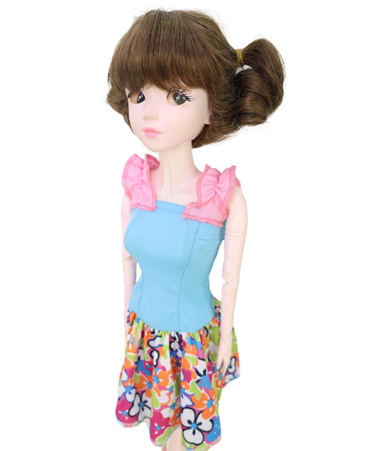 Wigs2you WD40-057 人毛ドールウィッグ!4インチ(約10cm)プレイドールウィッグ、赤みがかった茶色、難燃性人毛、調節可能なキャップレスフィット "