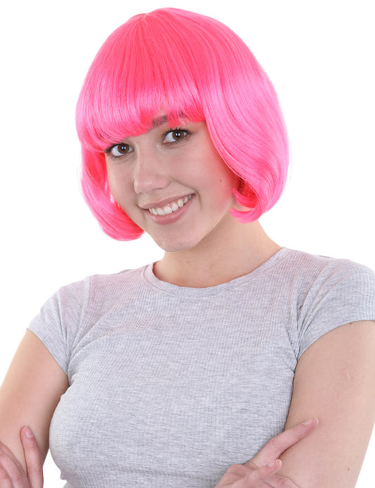 Wigs2you ハロウィンパーティープレミアムレディース H-563 ピンク "Lady Bob" ウィッグ