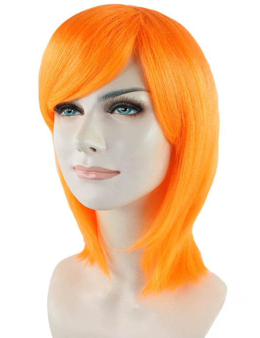 ハロウィンパーティープレミアム H-1419 女性用ショートオレンジウィッグ レディ ファンシーキャラクターファッションウィッグ