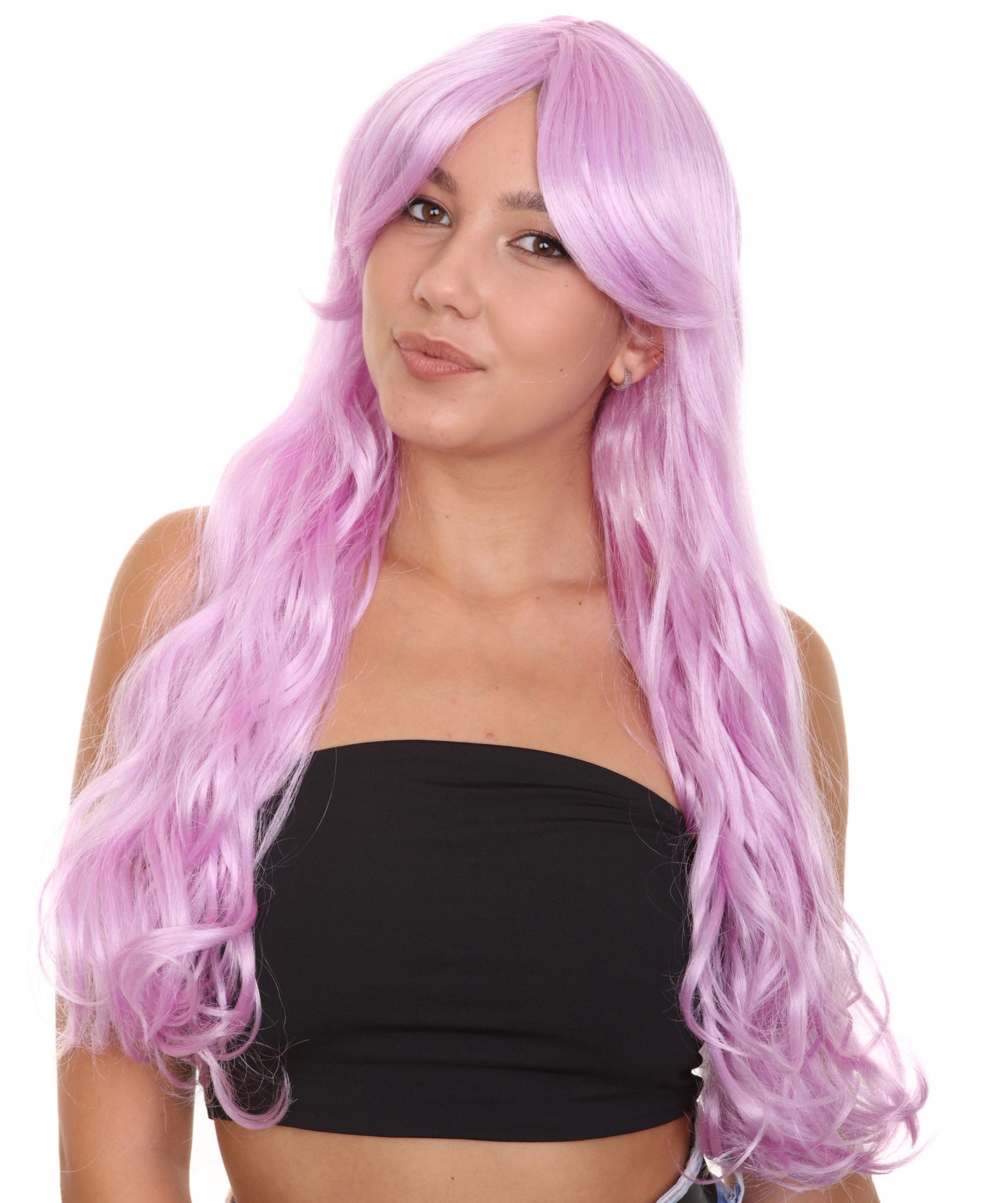 Wigs2you ハロウィンパーティ プレミアムレディース H-2049 着用しやすく とても快適 ライラックロングカーリーウィッグ あなたの美しさを引き立てる