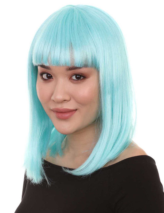 Wigs2you ハロウィンパーティープレミアム レディース H-661 ライトブルー ボブウィッグ