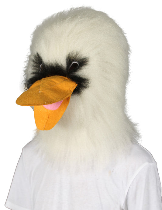 ハロウィンパーティープレミアムメンズ H-5598 白いスワンのウィッグとマスク ソフト合成繊維