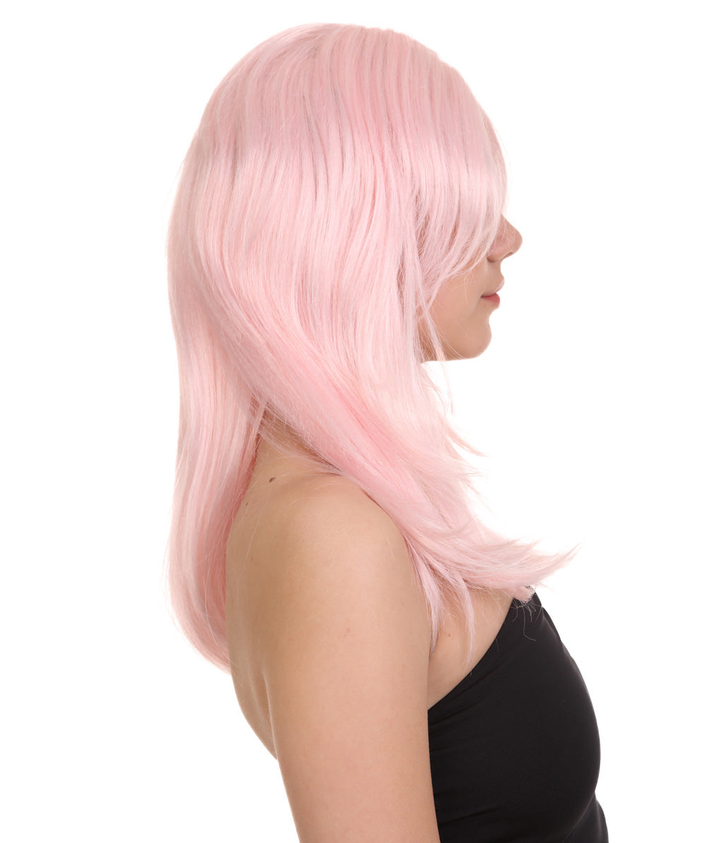 Wigs2youハロウィンパーティープレミアムレディースH-1989 美しい見た目のパステルピンクジェムウィッグ