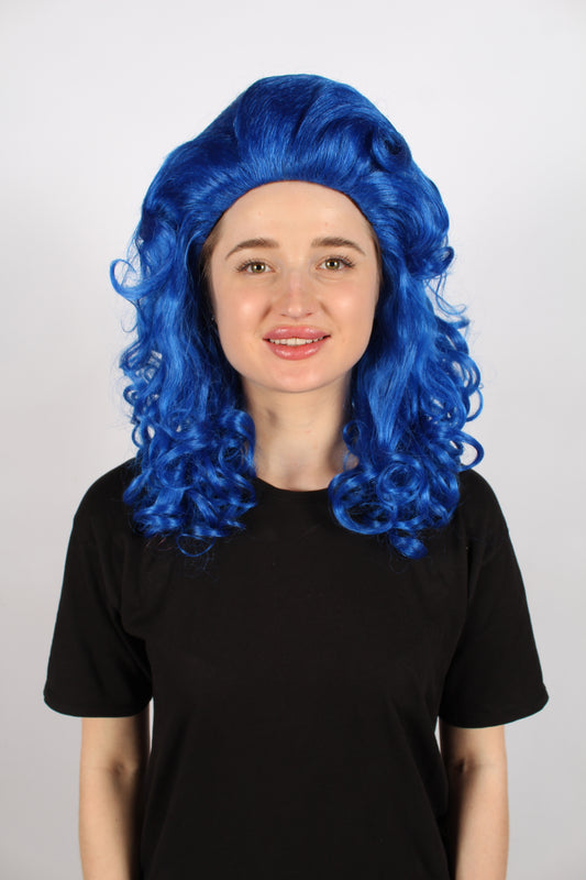 女性用トロールロングカーリーウィッグ ダークブルー H-5247_DBL ファンシースタイル プレミアムハロウィンパーティーウィッグコレクション