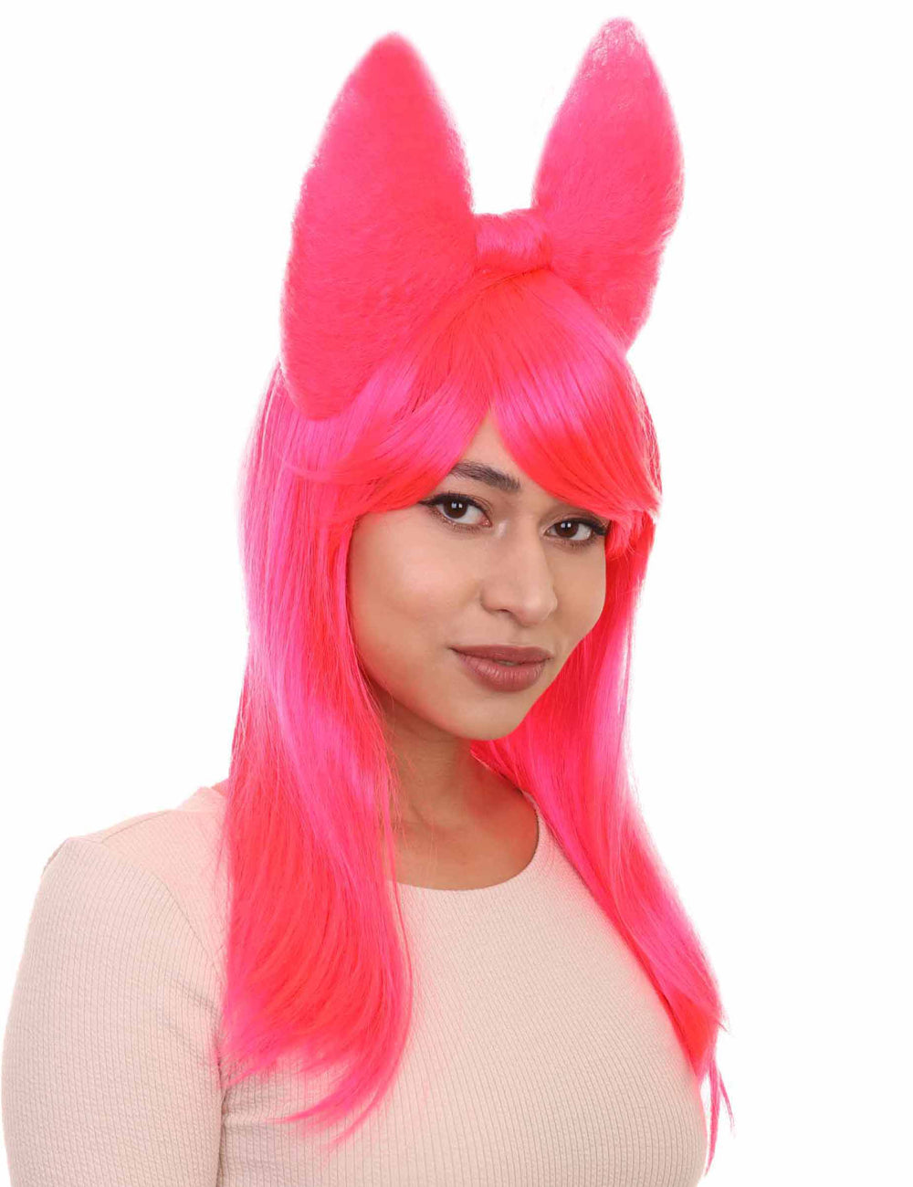 Wigs2you ハロウィンパーティープレミアムレディース H-1606 着用が簡単 とても快適 ネオンピンク ロング バタフライウィッグ