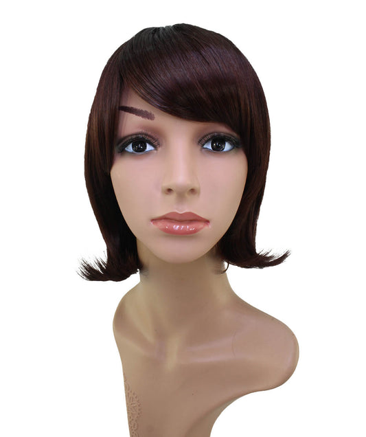 "毛先に内巻きデザインのショートボブスタイル☆ 耐熱素材なのでアレンジ自由自在 ウィッグネット付き♪ W-791 "