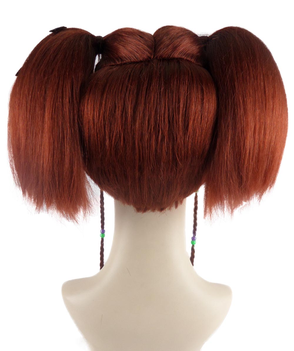 Wigs2you ハロウィンパーティープレミアム レディース H-693 バットエンジェルウィッグ ダークオーバーン色 サイドスイープ ボムシェル ウィッグ