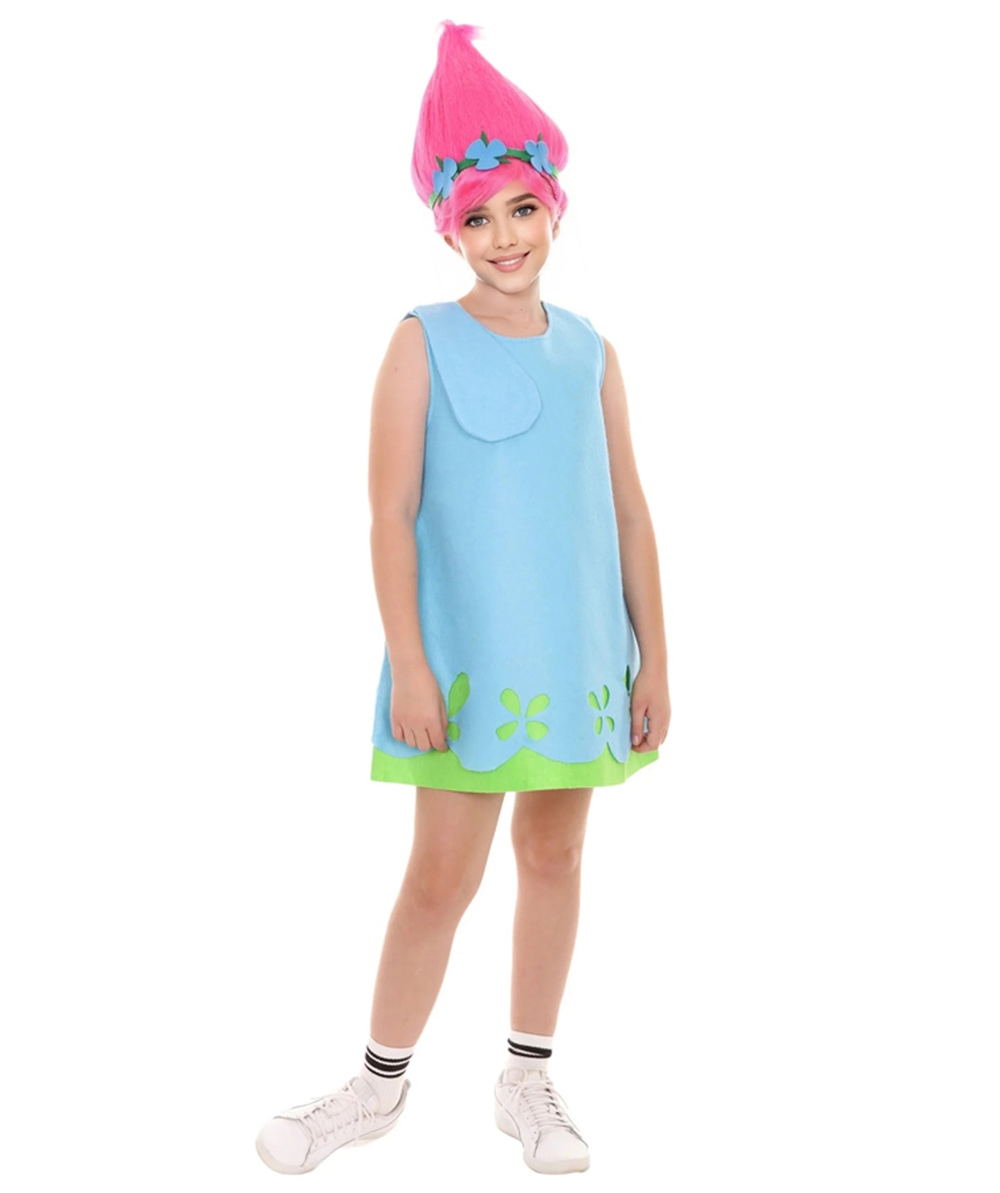チャイルドのトロール JCP-011(Kids) ドレス コスチューム ブルー コスプレ コスチューム