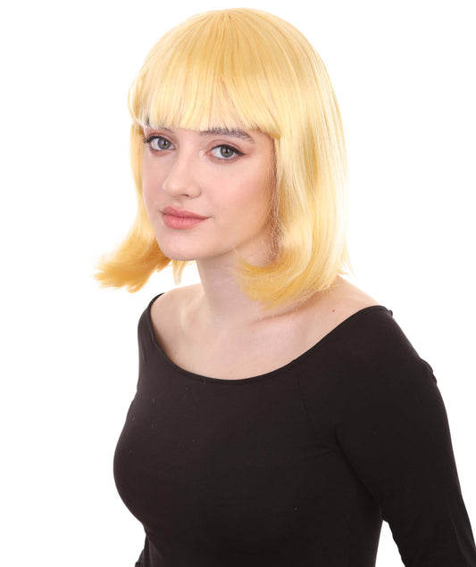 Wigs2you ハロウィンパーティープレミアムレディース H-575 イエローブロンド ミディアムボブウィッグ