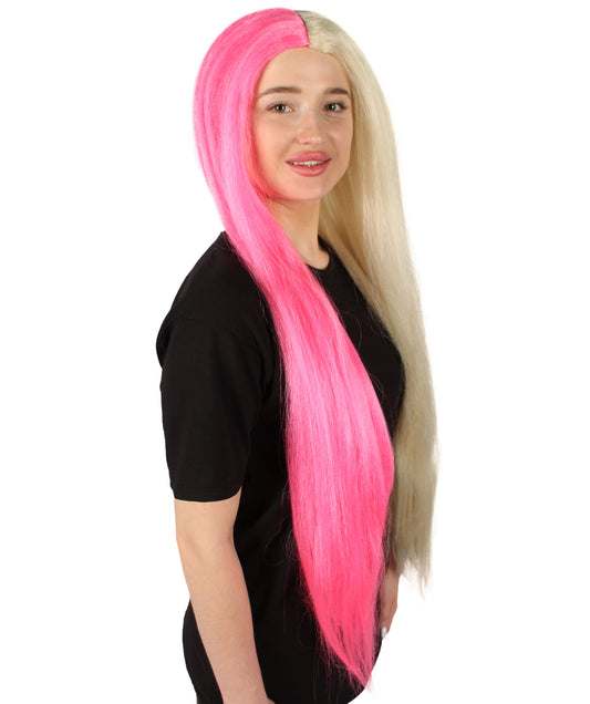 女性 36インチ 超長いウィッグ ブロンドピンク H-5379_18 バングなし コスプレ衣装の髪ウィッグ