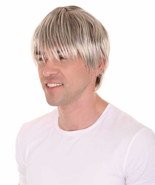 冷えたマイケルかつら 白黒のコスプレかつら 割増空気を通すキャップレスH-315