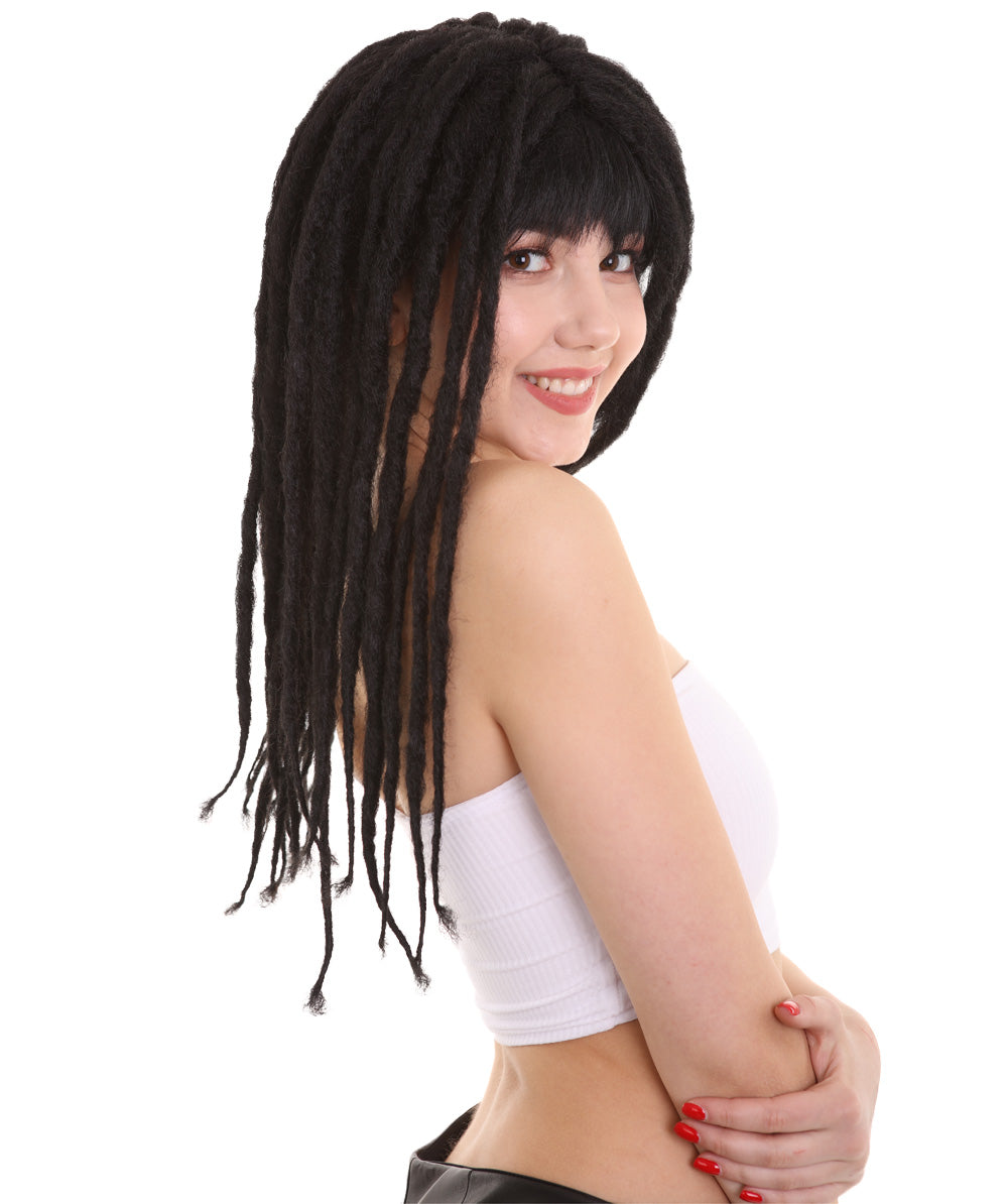 ハロウィンパーティ プレミアムレディース H-5032 ロングブラック ドレッドロックウィッグ
