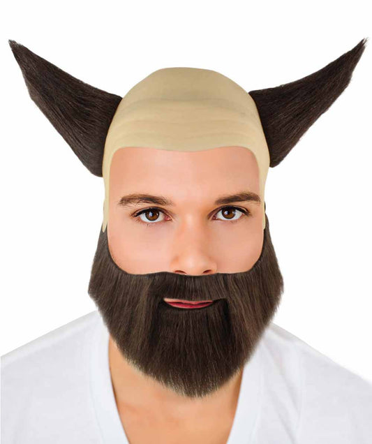 ハロウィンパーティー プレミアム 男性用 H-2412 マイティ バイキング ウィッグ および ビアード セット