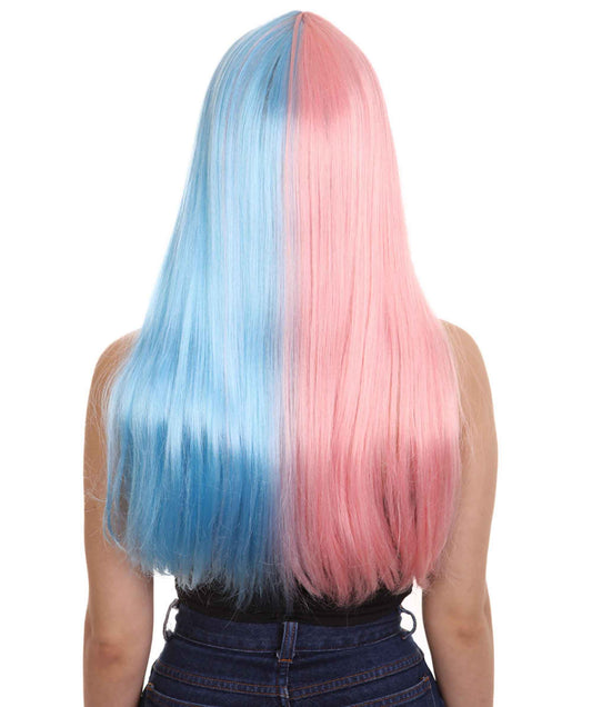 ハロウィンパーティープレミアムレディース H-4106 トーントーンライトピンク&ライトブルーロングボブウィッグコレクション