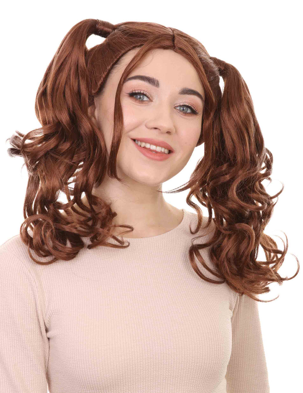 Wigs2you ハロウィンパーティー プレミアム レディース H-768 ドリー ピグテール ウィッグ オーバーンブラウン色