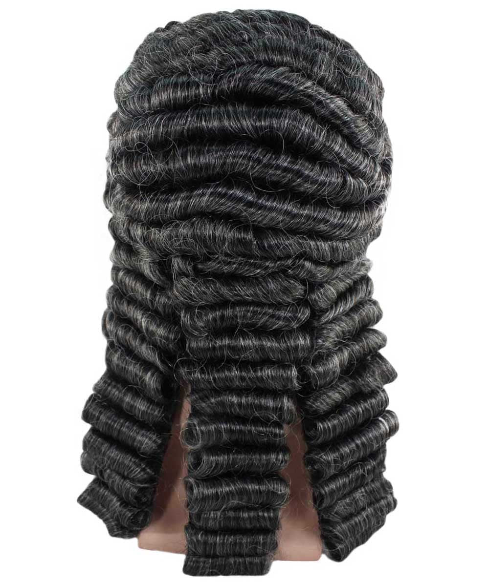 ハロウィンパーティ プレミアム男性用 H-4273 コロニアル判事 ブラックロングウィッグ