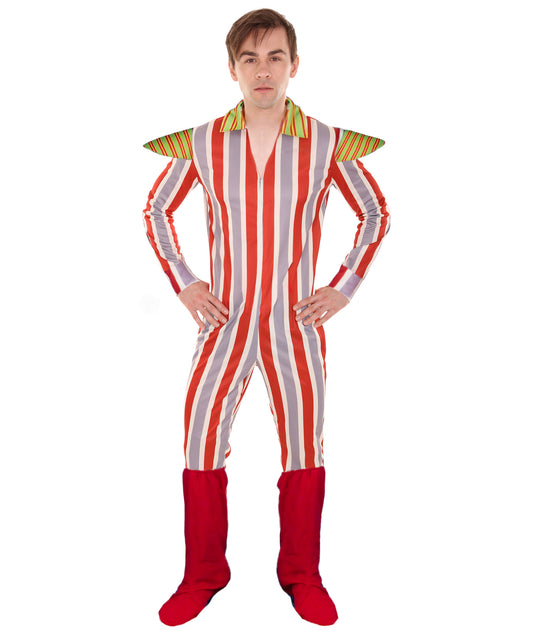 メンズ JCP-009_5 70年代のロックスター ストライプ コスチューム コスプレに最適 難燃性合成生地