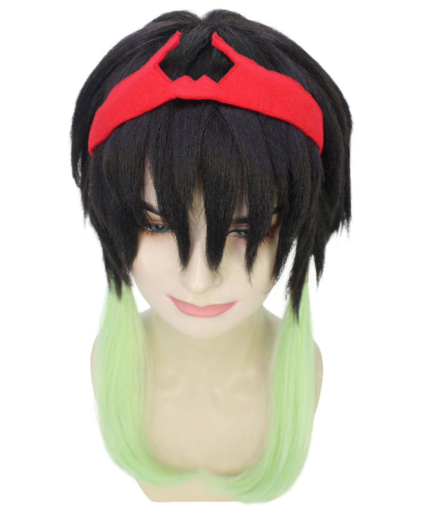 レディース H-5951 マルチカラー アニメ ムービー ブラック コスプレ ウィッグにヘッドバンド パーティーに最適 難燃性合成ファイバー