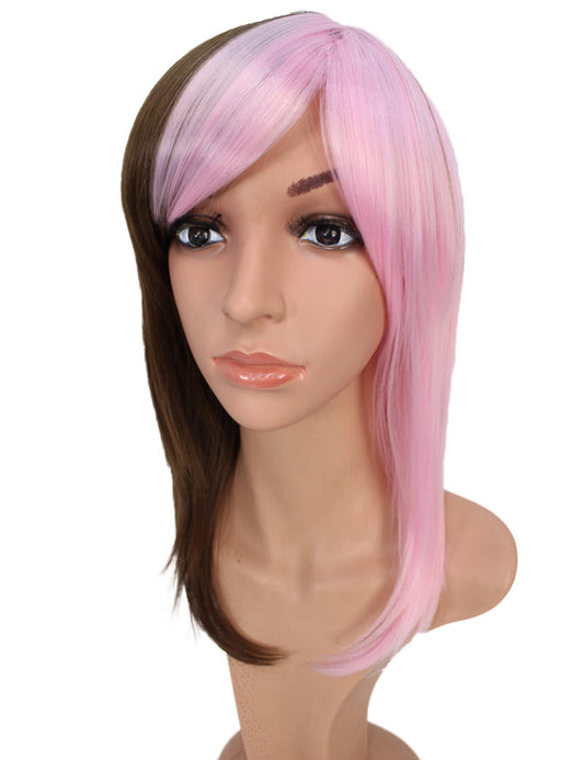 レディースファッション C-025 ミディアム C-ダーキーブロンド/プラチナブロンド コスプレ ヒートスタイルウィッグ