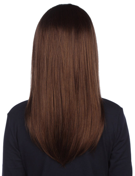 レディースファッション W-814 ロングスタイル チャコールゴールデンオーバンミックスハーフウィッグ 合成繊維